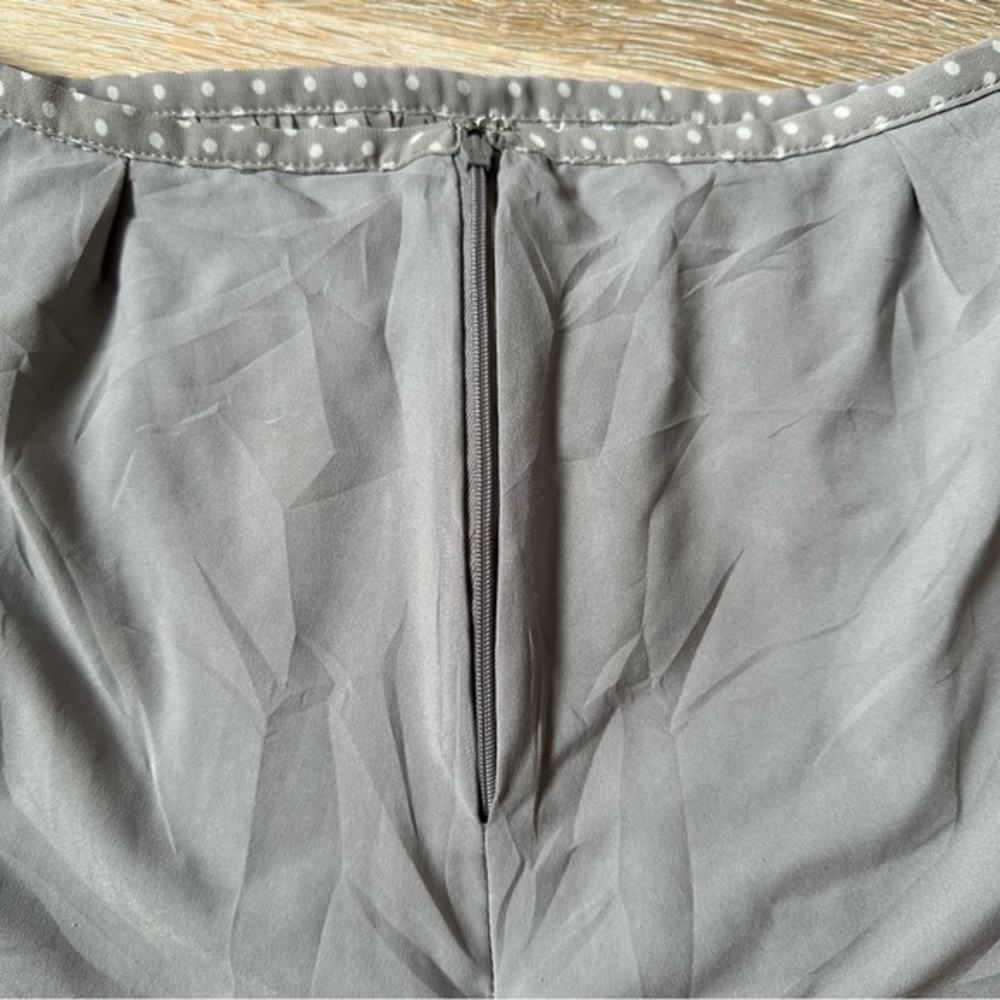 Smart Set Pleated Mini Skirt Grey with White Polka Dots Cute Coquette Girl - Picture 10 of 13